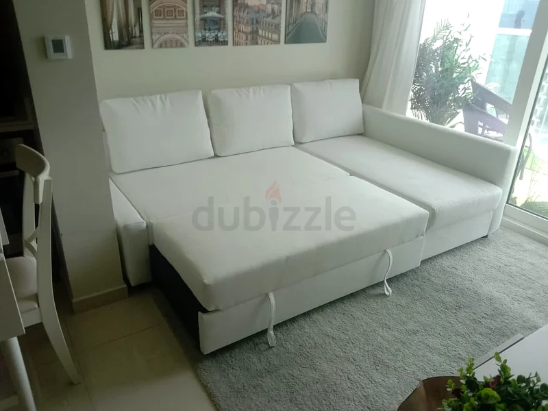 ikea sofa cum bed L shape with big storage