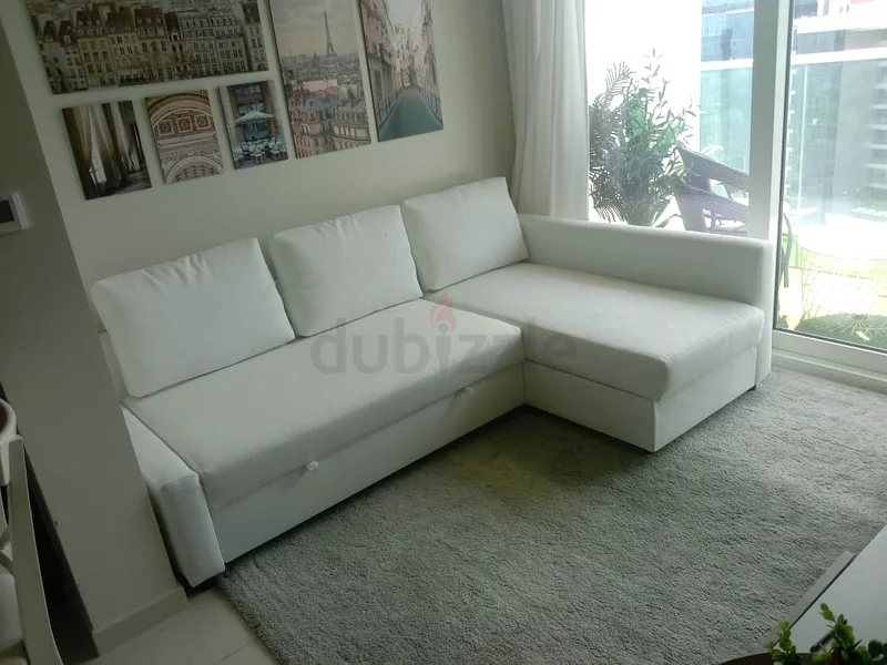 ikea sofa cum bed L shape with big storage