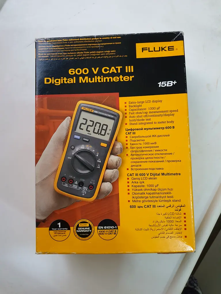 BRAND NEW FLUKE DIGITAL MULTIMETER 15B+ 600C CAT III