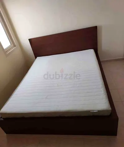 IKEA malam double size 140/200 bed with IKEA mattress and 2 storage drawers underneath