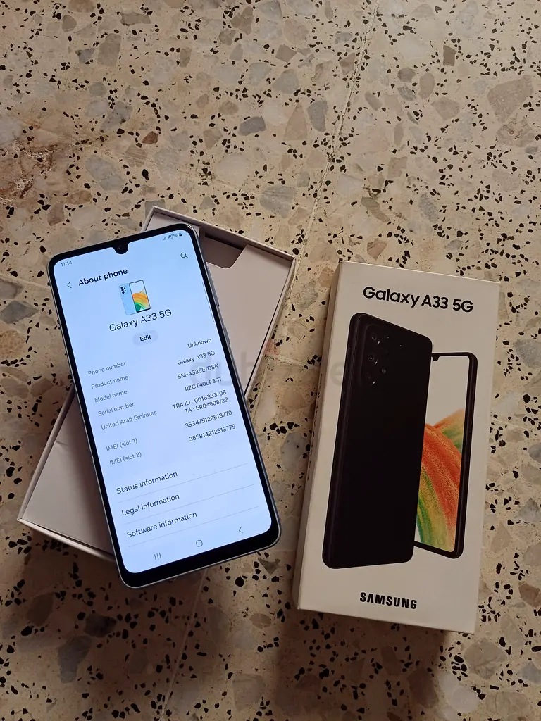 Samsung galaxy A33 5G 128gb 6ram Dual SIM TRA
