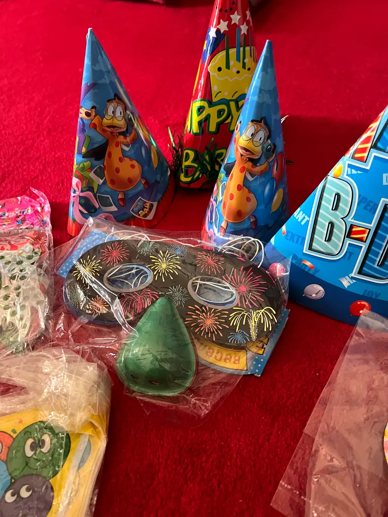 Birthday decorations and streamers