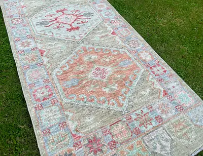 78 x 210 cm | New Handmade Beautiful Oushak Runner Carpet