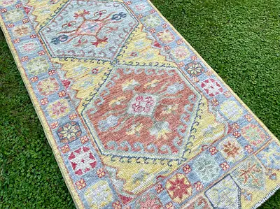 74 x 206 cm | new Handmade Beautiful Oushak Runner Carpet