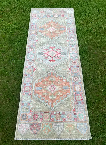 78 x 210 cm | New Handmade Beautiful Oushak Runner Carpet