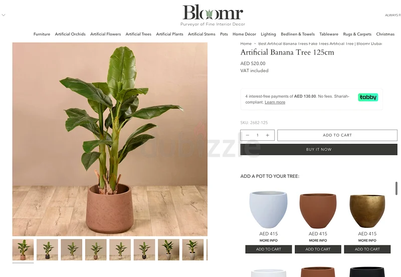 Bloomr Artificial Banana Tree 125cm, perfect condition.