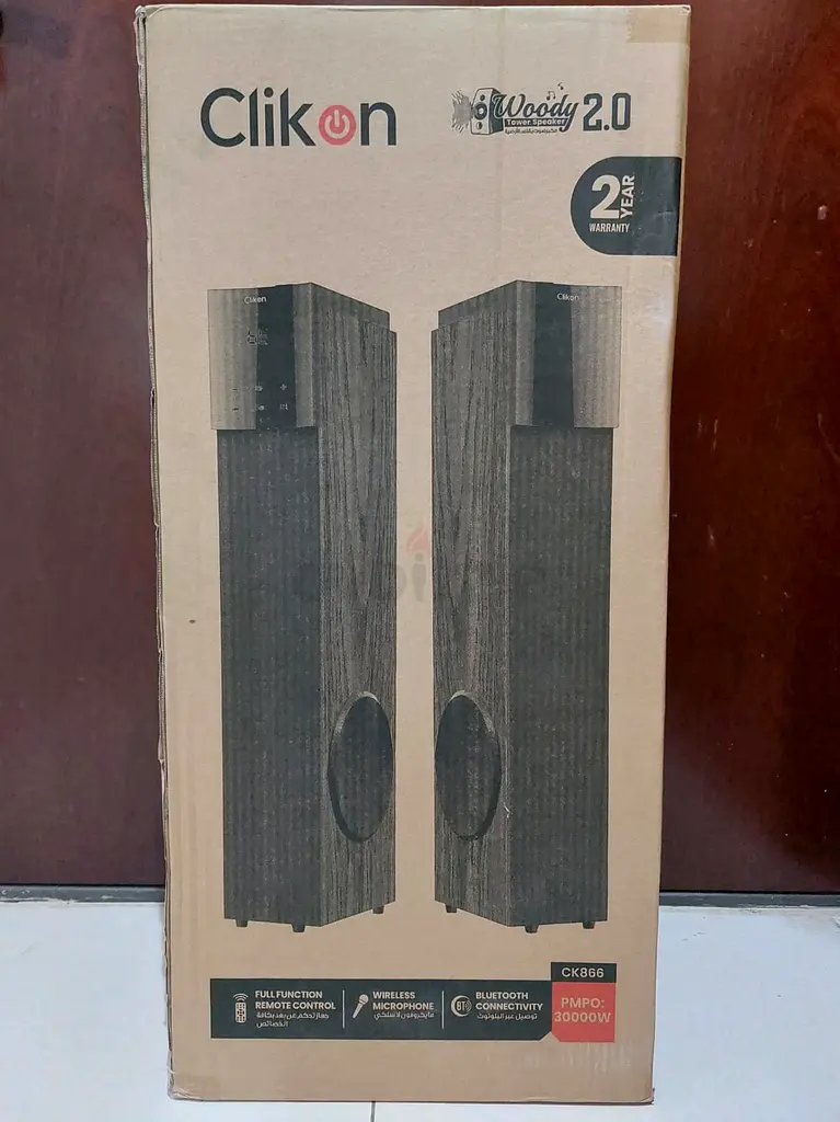 Clikon CK866 Woody Tower Bluetooth Speakers (BRAND NEW)
