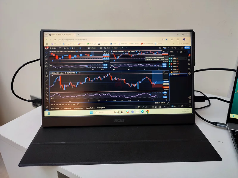 Portable screen extension for laptop