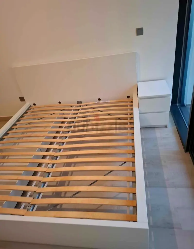 IKEA Malm King size storage bed frame with IKEA brand mattress for sale