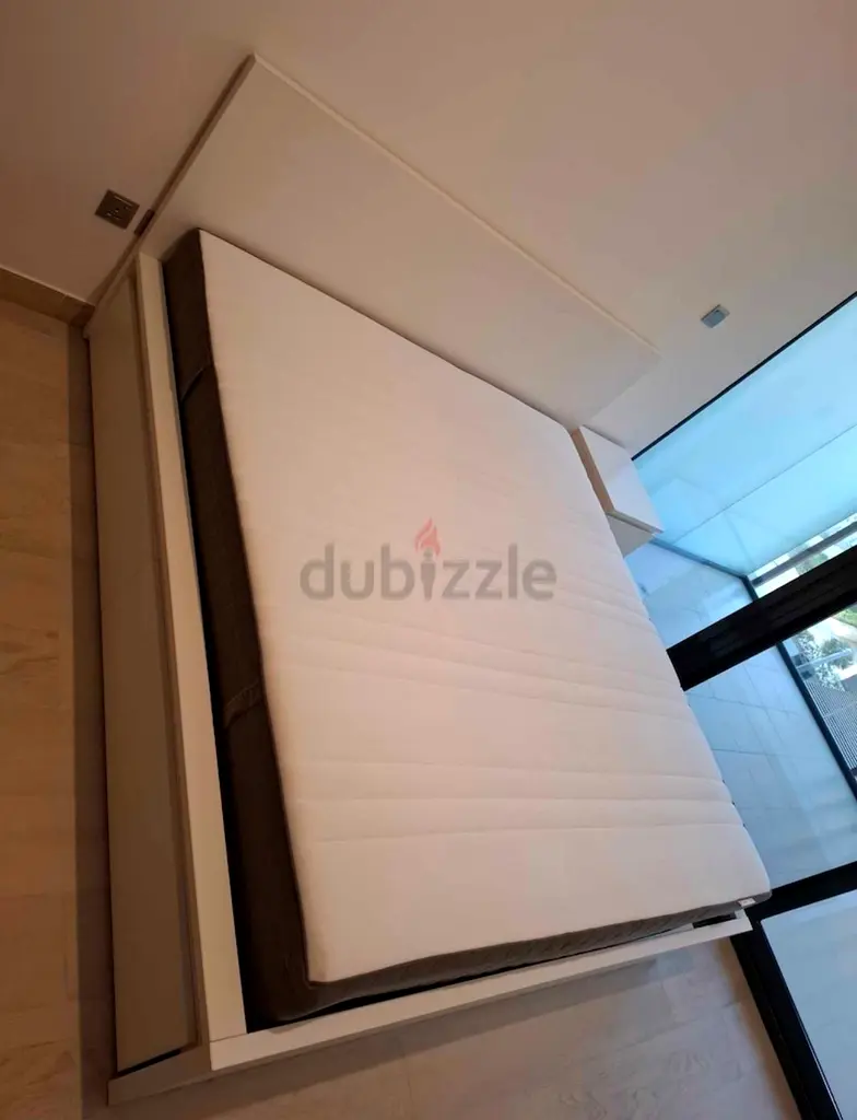 IKEA Malm King size storage bed frame with IKEA brand mattress for sale