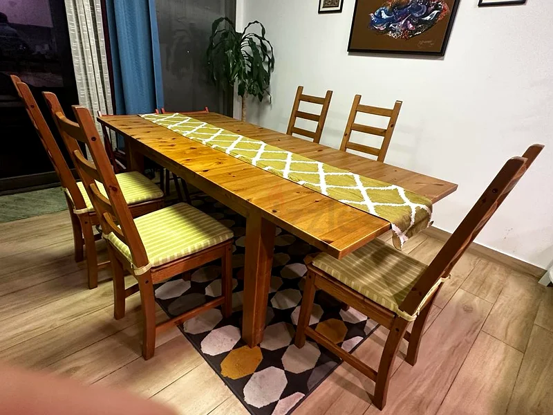 6 seater IKEA solid wood Dining table