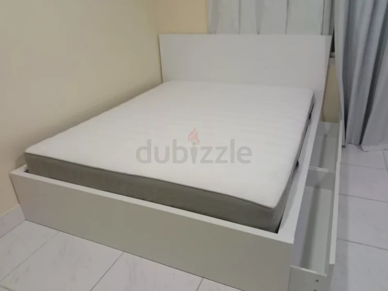 IKEA malm king size storage bed with mattress
