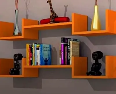 Wall wood shelves