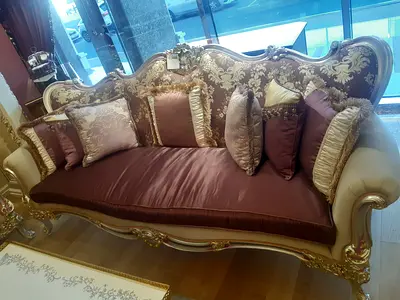 3 seater sofa with Italian fabric with solid wood traditional design sofa