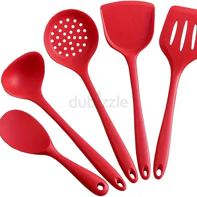 5 piece premium silicone made cooking laddles set
