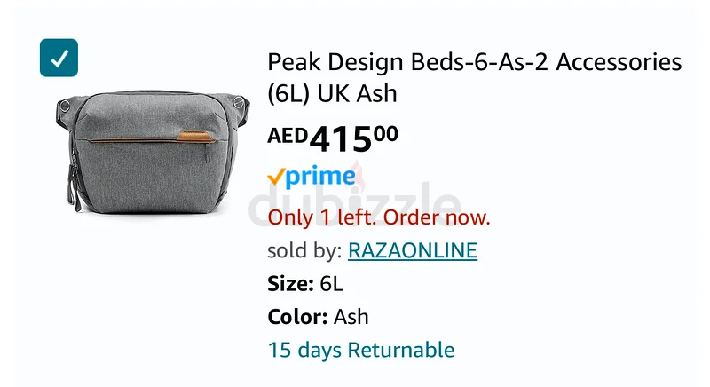 ピークデザイン エブリデイスリング v2 6L アッシュ BEDS-6-AS-2