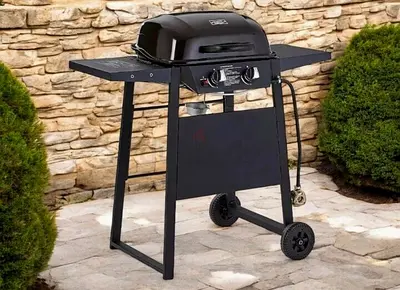 Uniflame 2 Burner Gas BBQ Gas Grill Home Barbeque Black