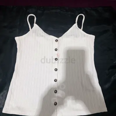 White strapless top, size small