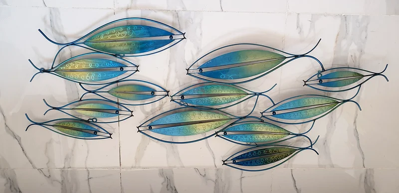 Signed Metal Wall Art – “Fishes” by C.H. Yule (2003) (Art Decor)63209835562881111