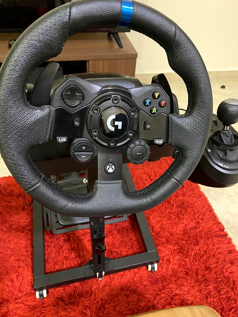 عجلة قيادة Logitech G923 مع تغذية رد الفعل بالقوة، حامل Xbox، كمبيوتر شخصي، واصل تروس63201159378947113