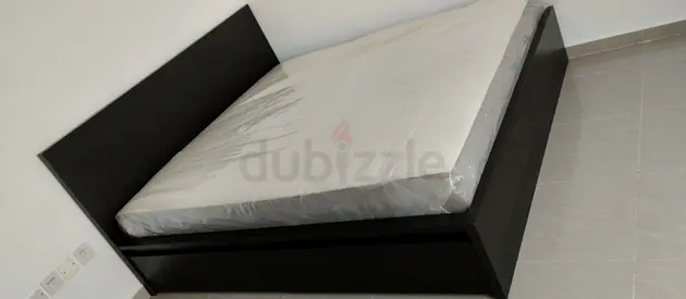 IKEA malam queen size 160/200 bed with IKEA mattress and 2 storage drawers underneath