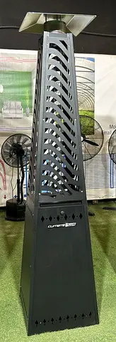 Pyramid Outdoor Gas Patio Heater AURA Model with black matte finish color