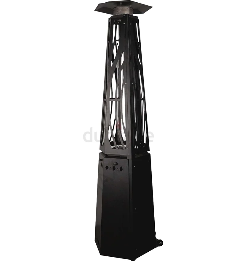 Climate Plus Pyramid Outdoor Gas Patio Heater Obelisk Model with black matte finish color63252943375489112