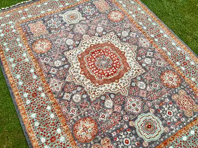 173 x 229 cm | New Carpet Beautiful Handknotted Mamluk Grey Rug