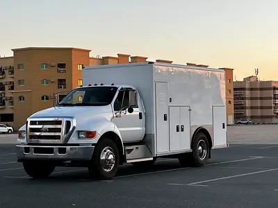 Ford F-650 Super Duty 2006 White (Can Be Converted to Carvan)