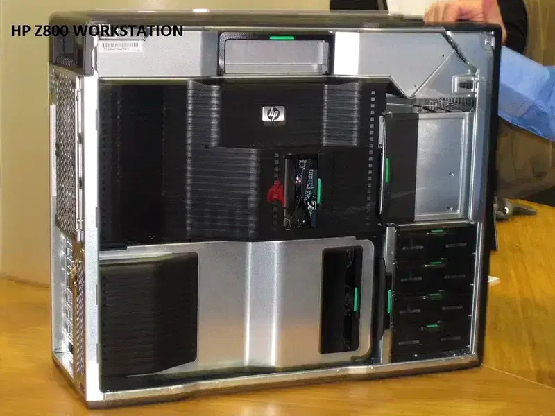 محطة عمل HP Z800 بذاكرة وصول عشوائي سعة 128 جيجابايت، معالج مزدوج Intel Xeon X5650 بسرعة 24 كور، بطاقة شاشة NVIDIA Quadro M2000 بذاكرة 4 جيجابايت DDR562931665961986112