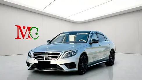 MERCEDES BENZ S63 ///AMG - 2014 - SILVER WITH BEIGE - SUPER CLEAN CAR FRESH JAPAN IMPORT