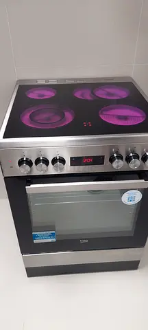 Beko Ceramic 60 by 60 C.m 4 Zones Electric steel  FSM67320Gxs FREE DELIVERY +WARRANTY