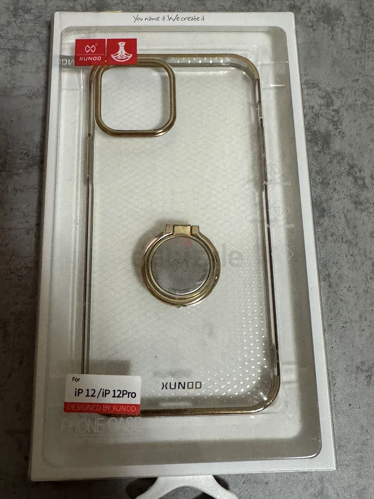 غطاء شفاف لهاتف Apple iPhone 12/12 Pro مع حلقة63222843630850111