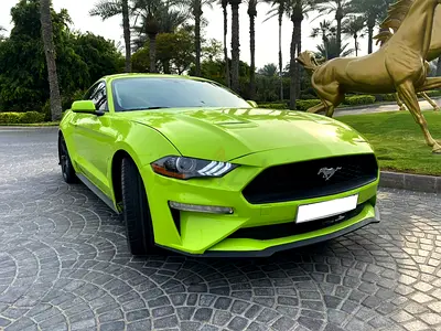 FORD MUSTANG  Neon Green - AED 99 Per Day - 100 KM