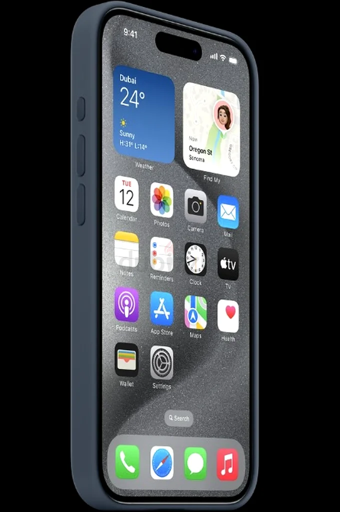 جراب سيليكون لهاتف iPhone 15 Pro مع تقنية MagSafe - أزرق عاصف63222843771393112