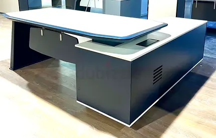 luxury manger desk 200 cm(white dark blue)