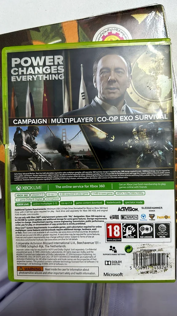 كول أوف ديوتي أدفانسد وورفير على إكس بوكس 360 وإكس بوكس وان وإكس بوكس سلسلة إكس/إس تعمل في جميعها63174331688321111