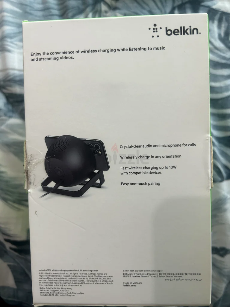 Wireless Charging Stand 10W   Speaker — Belkin632228428503061119