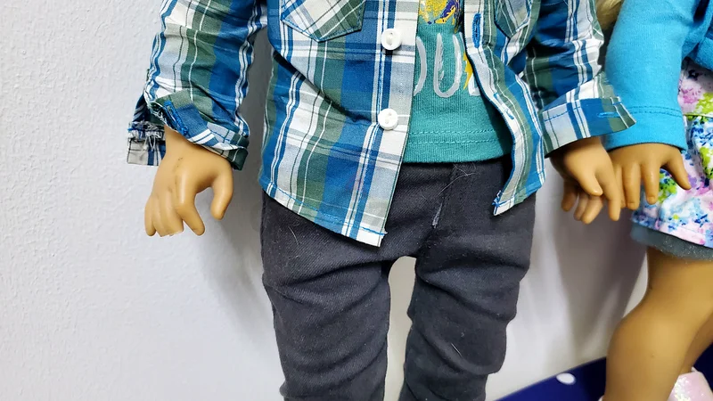 American girl doll and boy doll with tent63205355725825114