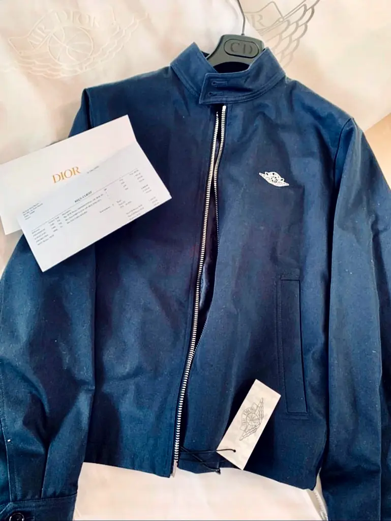AIR DIOR / Dior x Jordan woven jacket navy blue | dubizzle