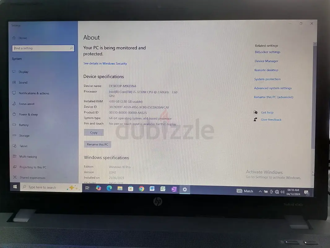 HP Pro Book 4540s63254994367106111