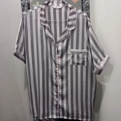 New two-piece silk pajamas with pants, size 2XL