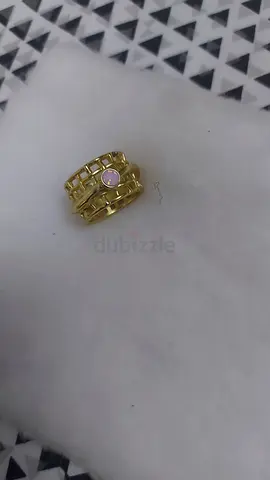 SPRING SALE! EXQUISITE - MOST BEAUTIFUL GOLD FINGER RING W/ PINK GEM - ARTIF. JEWELLERY