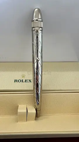Rolex Pen Silver Diamond Pattern