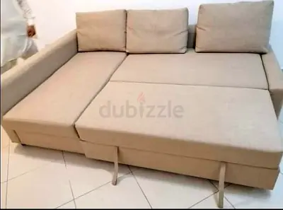 IKEA L Shape Sofa cum bed with big storage in L , you can fix the L left and right