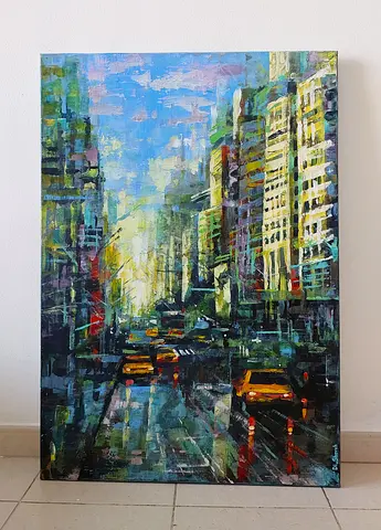 #Di_SHAYKH: BIG CITY LIFE original painting handmade