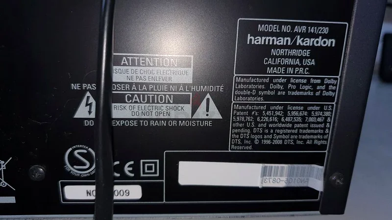 5.1 مضخم صوت AV من HARMAN KARDON AVR 14263263525989123112
