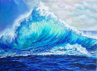 #Di_SHAYKH: THE WAVE original painting handmade