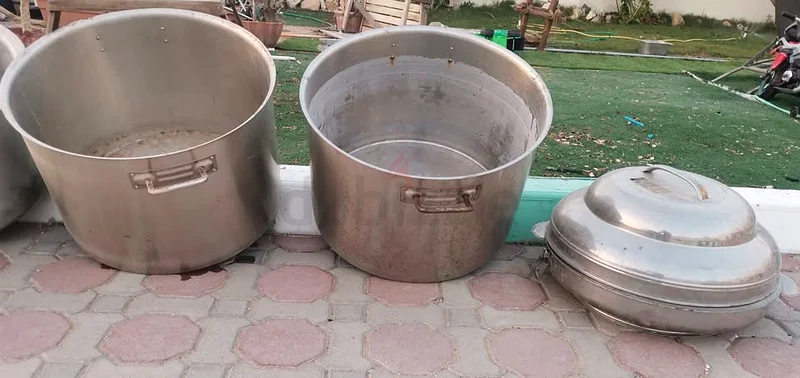 قدور المنيوم عدد4 مختلفة مقاسات 4 Stainless steel pots63219821389442112