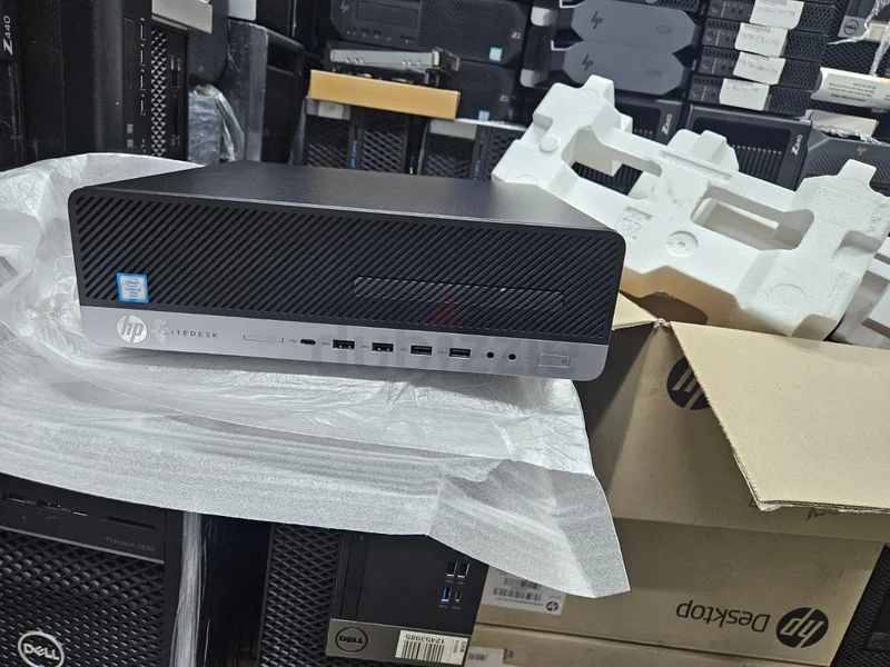 جديد تمامًا إتش بي إيليت ديسك 800 جي 3 إس إف إف - كور i5-6500 بسرعة 3.20 غيغاهرتز - ذاكرة وصول عشوائي DDR4 سعة 16 غيغابايت - وحدة SSD NVME سعة 256 غيغابايت - لوحة مفاتيح - فأرة62931666092674111